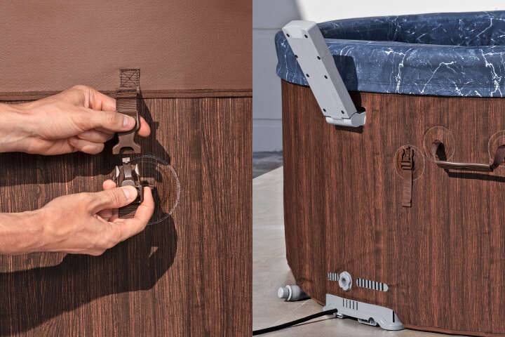 Bestway LAY-Z-SPA® Energiespar-Whirlpool Toronto AirJet™ Holz-Optik